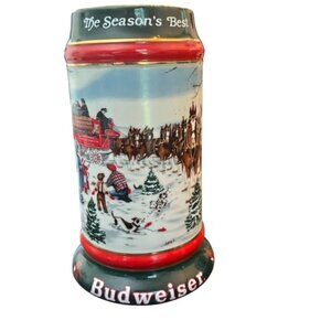 Budweiser Collector's Series Holiday Stein "The seasons best" 1991